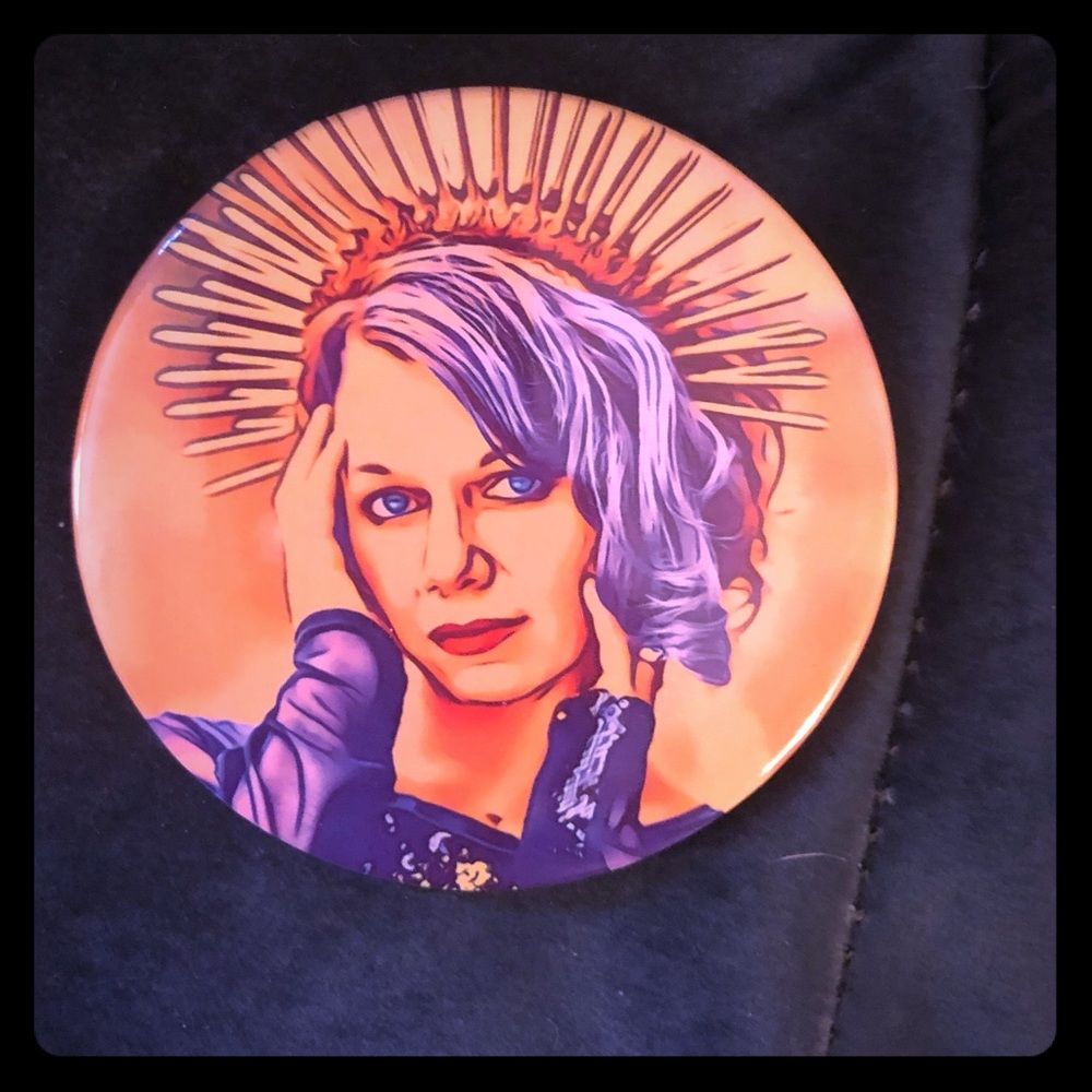 Pocket Mirror with MChanteuse print